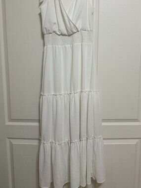 White Maxi Dress- Small fits like a medium